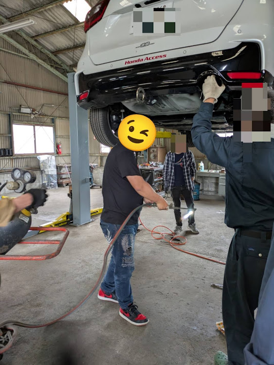 エッセのAnge With Friend・みんなの協力のもと有難う・マフラー製作DIY・楽しい仲間達に感謝♬・GT-Worksに関するカスタム事例の投稿画像8枚目