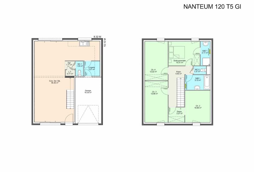  Vente Terrain + Maison - Terrain : 660m² - Maison : 100m² à Saint-Julien-de-Concelles (44450) 