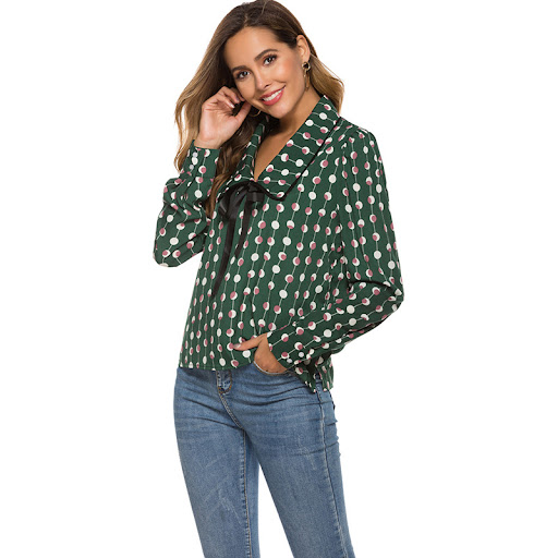 Title 4, Versatile Printed Long Sleeved Loose Fitting To...