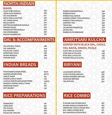 Only Parathas menu 