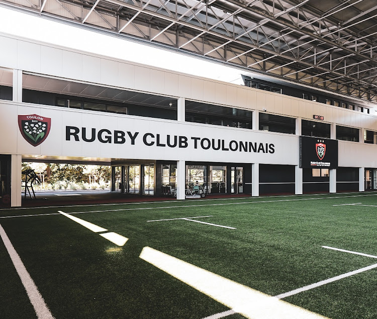 A view of the indoor training facility at the Campus Rugby Club Toulonnais.