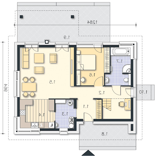 Pireus III Pasywny 3b LDP03b - Rzut parteru