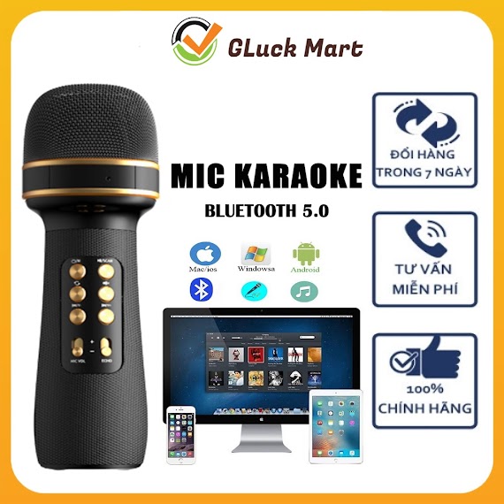 Micro Karaoke Bluetooth Ws - 898 Siêu Hot 2022 - Mic Hát Không Dây Kiêm Loa Bluetooth Mini Hát Tại Nhà Cực Hay, Nhỏ Gọn