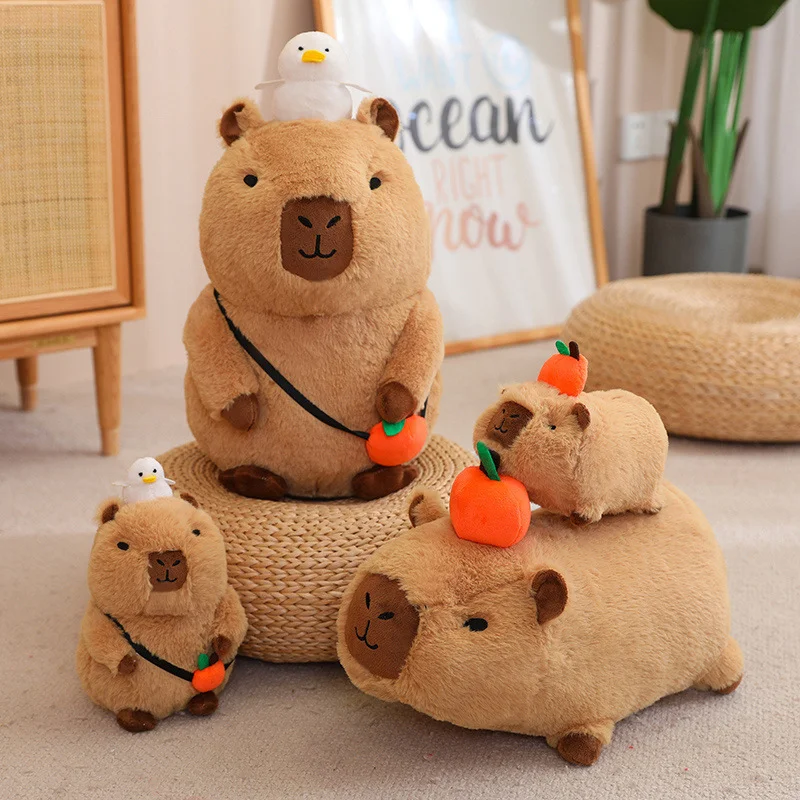 Capybara Pluche Knuffel Schattige Pop Zacht Perfect om te Knuffelen Ideaal Cadeau voor Kinderen en Dierenliefhebbers Hoogwaardige Pluche Knuffels