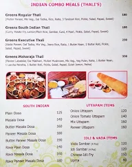 The Greens Restaurant & Herbal Cafe menu 4