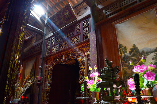  A chapel, complete with altar, in a private home built during the French reign in Vietnam.