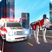 US Ambulance Transform Robot Rescue Dog Robot game  Icon