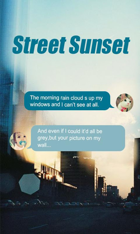 GO SMS STREET SUNSET THEME - 1.0 - (Android)