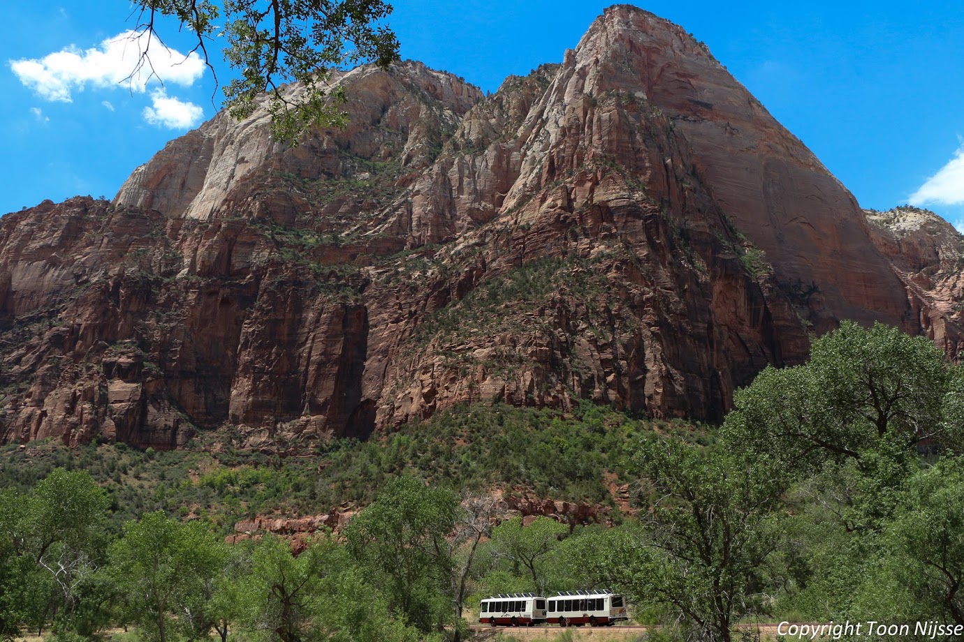 Zion National Park, de vallei, met de shuttlebus