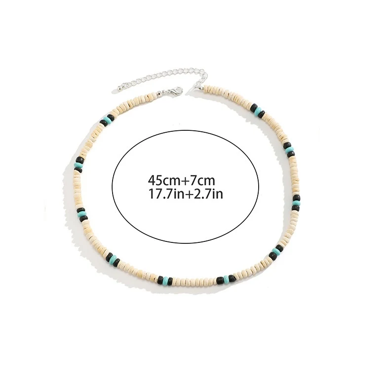 Mode Retro Surfer Houten Kralenketting Heren. De perfecte vintage look voor mannen. Een unieke accessoire voor een casual of strand stijl.