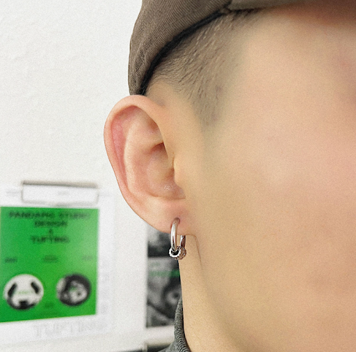 Title 6, Large Bold Male Earrings Statement Jewelry Mode...