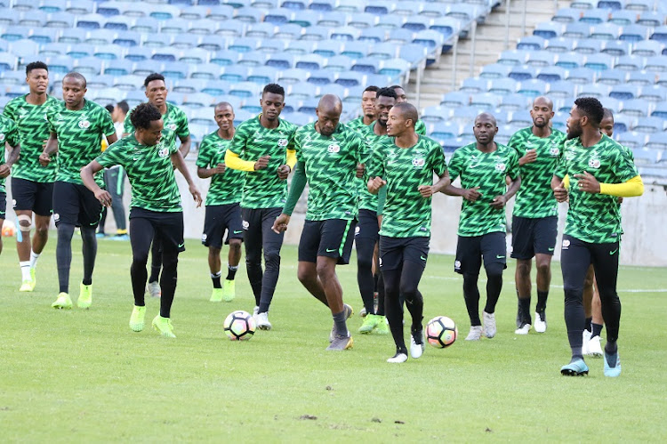 South African national men's soccer team training during the South African national men's soccer team training session at Orlando Stadium on November 16, 2019 in Johannesburg, South Africa.