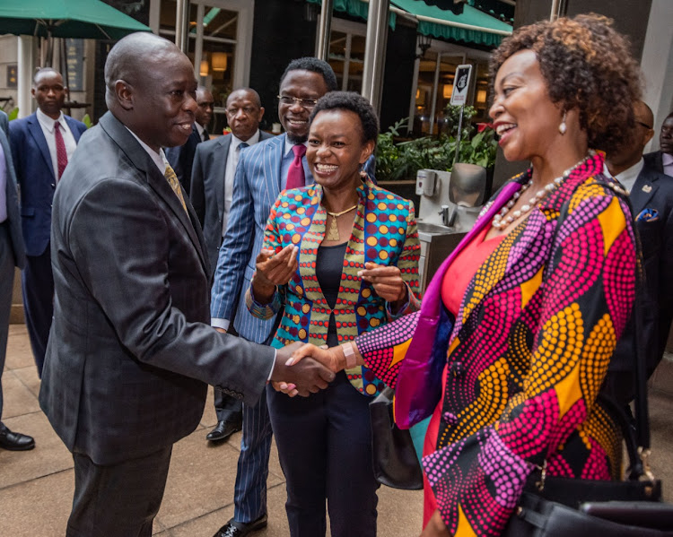 Deputy President Rigathi Gachagua and other officials during launch of the Kenya Youth Employment and Entrepreneurship Accelerator Program on Monday, October 31, 2022.