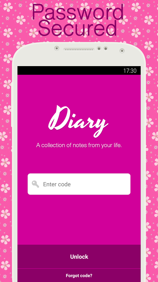    Diary with lock- screenshot  