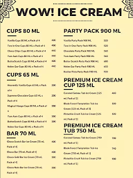 Wow! Ice Cream menu 1