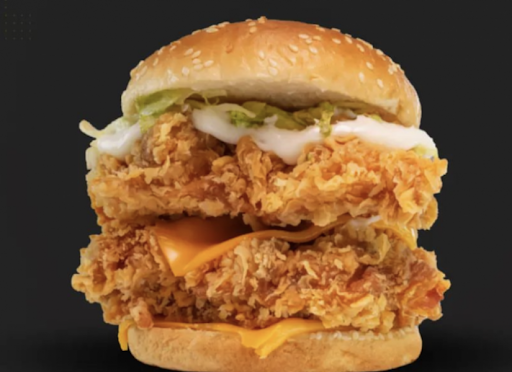 Bomb Double Trouble Chicken Zinger Burger