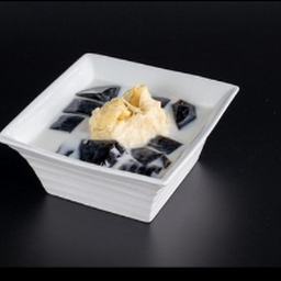 Black Grass Jelly with Durian & Coconut Milk