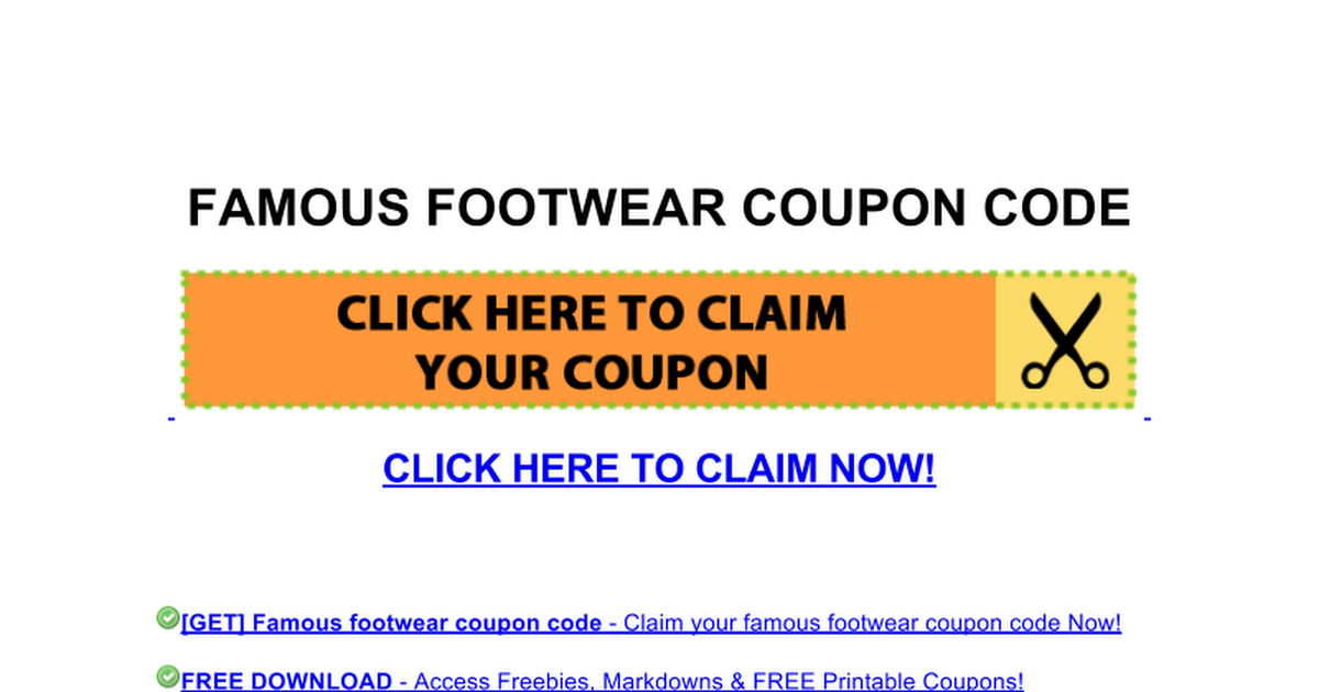 famous footwear coupon code Google Docs