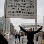 at Charlie's Checkpoint in Berlin, Germany 