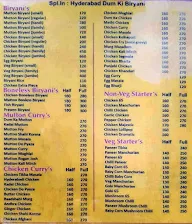 Hitex Bawarchi Star menu 1