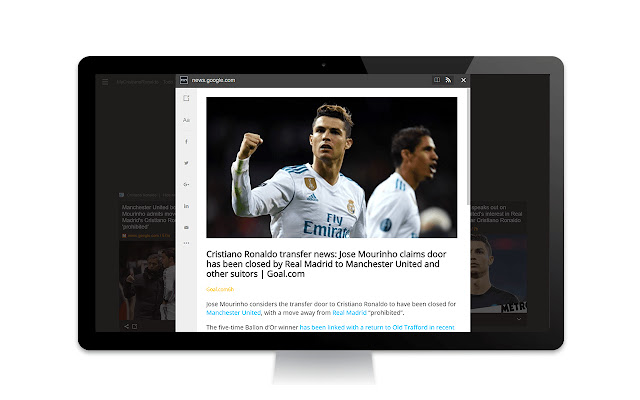 Cristiano Ronaldo News Tab