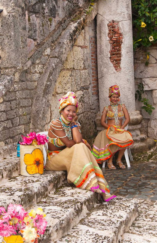 Cuban women selling flower blossoms in Old Havana.