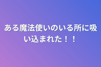 ある魔法使いのいる所に吸い込まれた！！