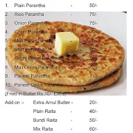 Shahi Anand Parantha menu 3