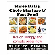 Shree Balaji Chole Bhature & Fast Food menu 2