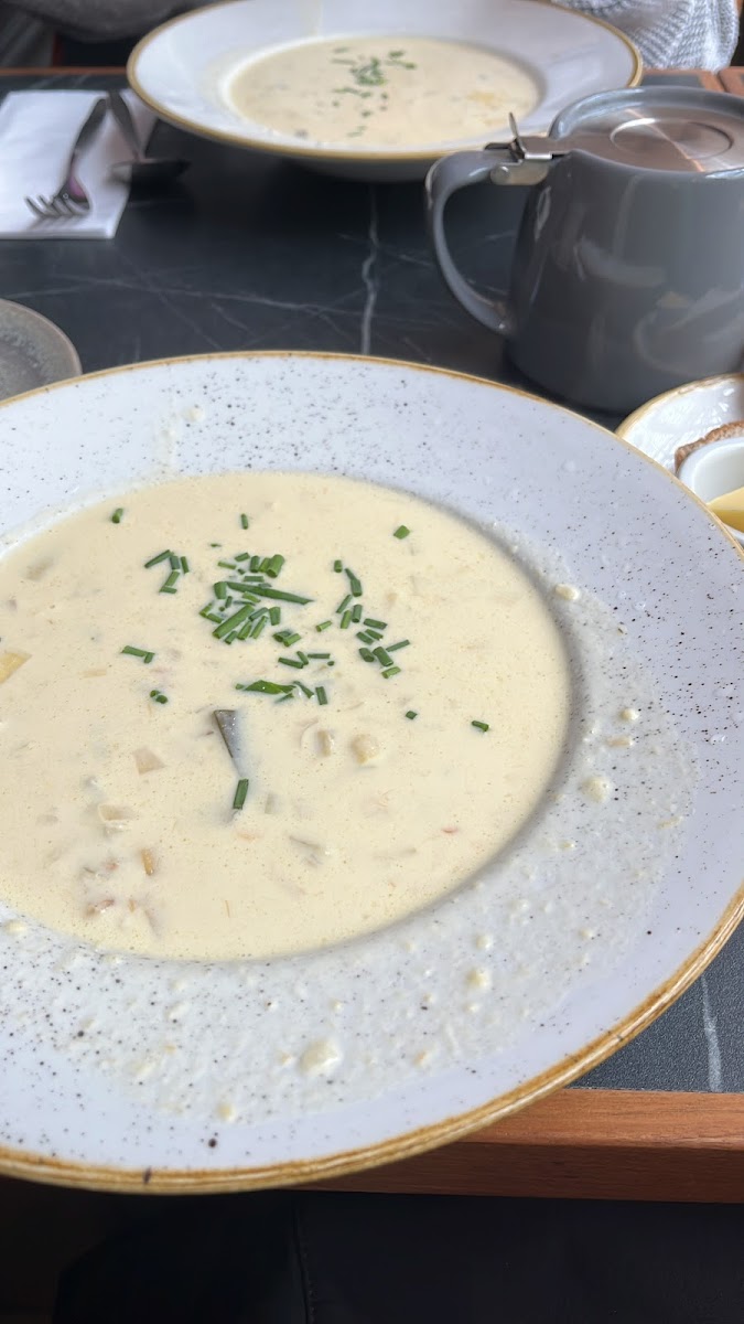 Cullen skink soup and gluten free bread