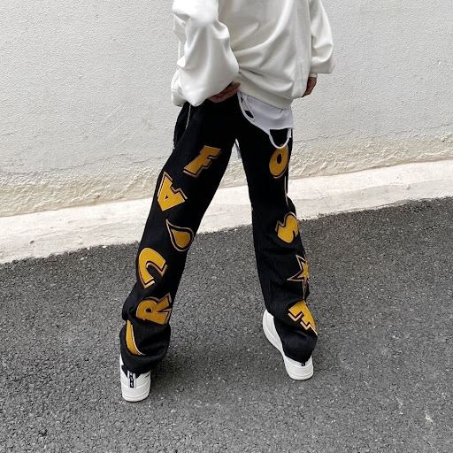 Title 3, Mens Loose American Print Pants