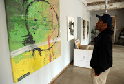 Samson Mnisi art work at Asisebenze Art gallery in Johannesburg .
