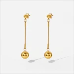 Ball Tassel Earrings Gold