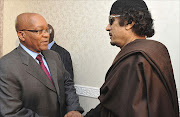 Colonel Muammar Gaddafi and President Jacob Zuma