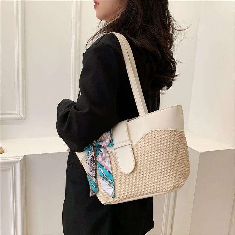 Damesmode eenvoudige zijden sjaal strik schoudertas, een stijlvolle en praktische accessoire voor elke outfit, perfect voor een elegante en verfijnde uitstraling.