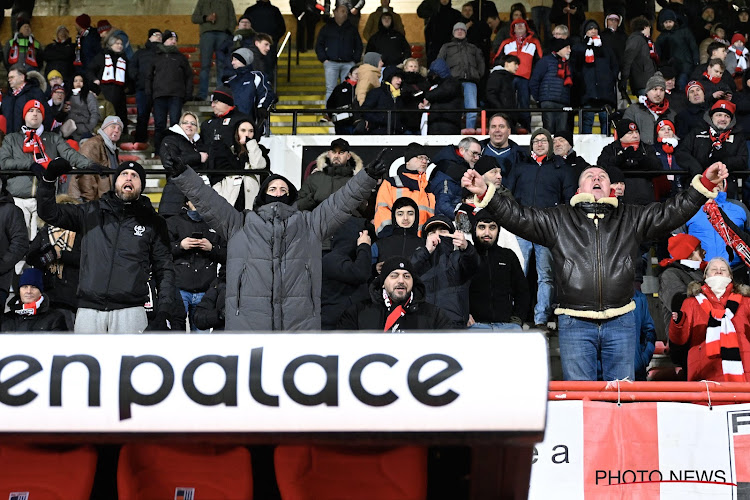 Les supporters du RWDM retrouvent le sourire avant le match au Cercle Bruges