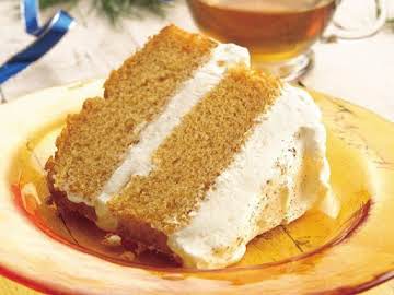 Pumpkin Angel Food Cake with Ginger-Cream Filling