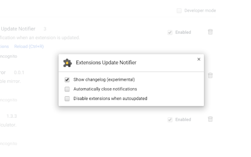 Extensions Update Notifier