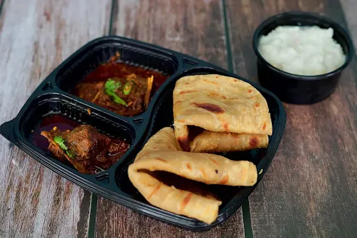 Paratha With Mutton Kosha And Kheer