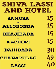 Shiva Lassi And Hotel menu 1