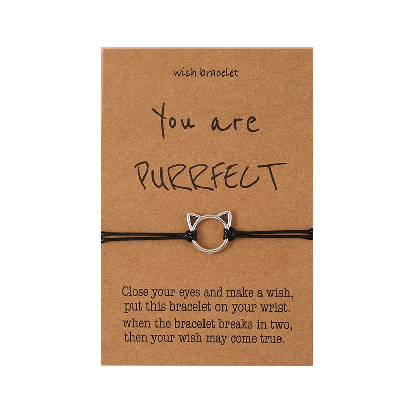Title 5, Schattige handgemaakte handband met kattenkop v...