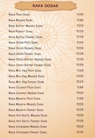 Dosa Palace menu 1