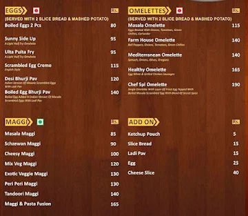 Waffles & More menu 