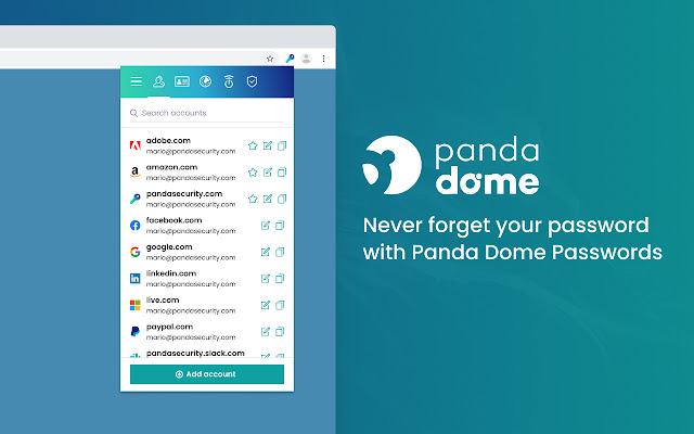 Panda Dome Passwords chrome extension