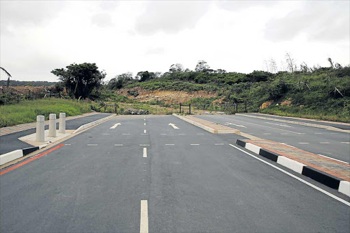 OPENING UP: This is where Quenera Drive currently ends. it will eventually link Beacon Bay to Gonubie Picture: ALAN EASON