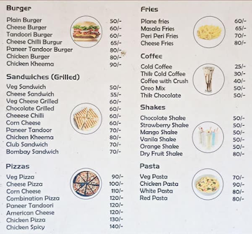 Superman's Cafe menu 