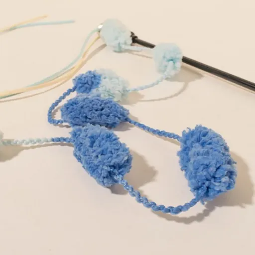 Cat Toy Wool Ball Tassel Toys for Cats Stick Bite Resistant Interactive Cat Toy with Bell Plush Ball Cats Sticks Pet Pro