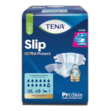 Pañal Tena Slip Ultra Protect Talla XL Paquete x 9 und  