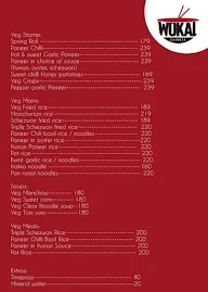 Wokal Chinese menu 1