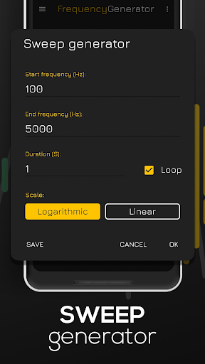 Screenshot Frequency Sound Generator